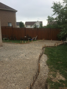 Wooden perimeter for backyward